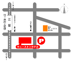 サニーストンホテル地図